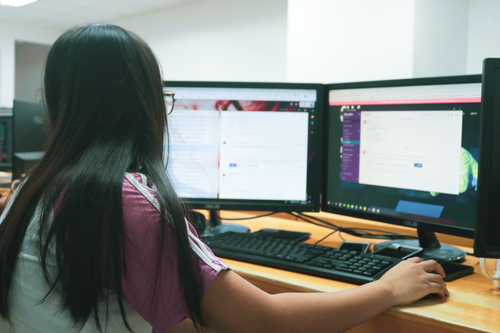 A student studying from home