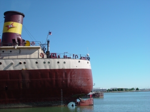 Lake Boat entering the harbor.